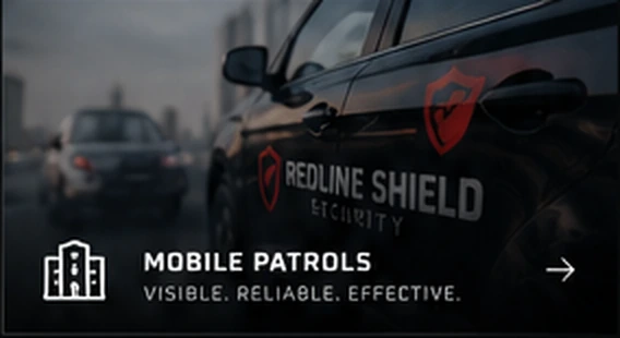 Redline Shield branded mobile patrol vehicle